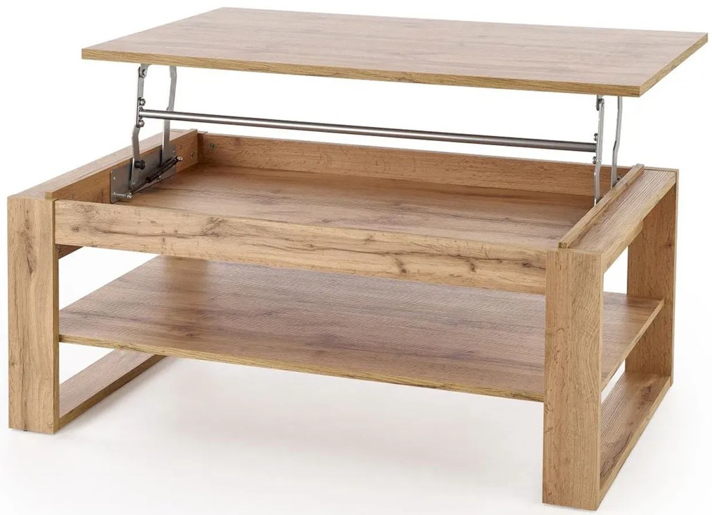 Ława prostokątna z podnoszonym blatem dąb artisan G1-K61