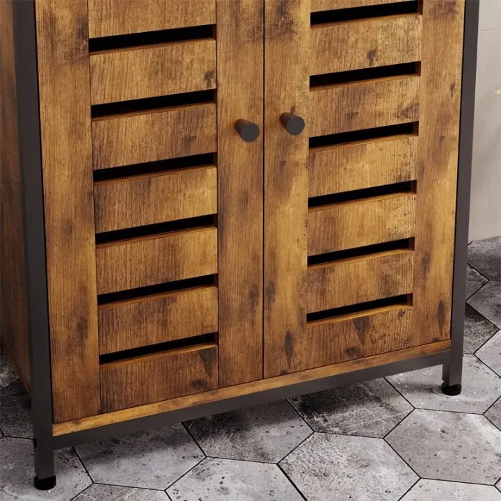 Szafka Pod Umywalkę Loft Rustykalna – Brązowa Stojąca 62 cm