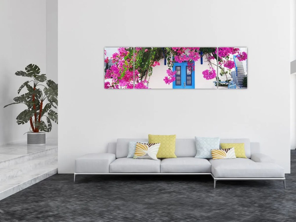 Obraz - Tradycyjny grecki dom (170x50 cm)