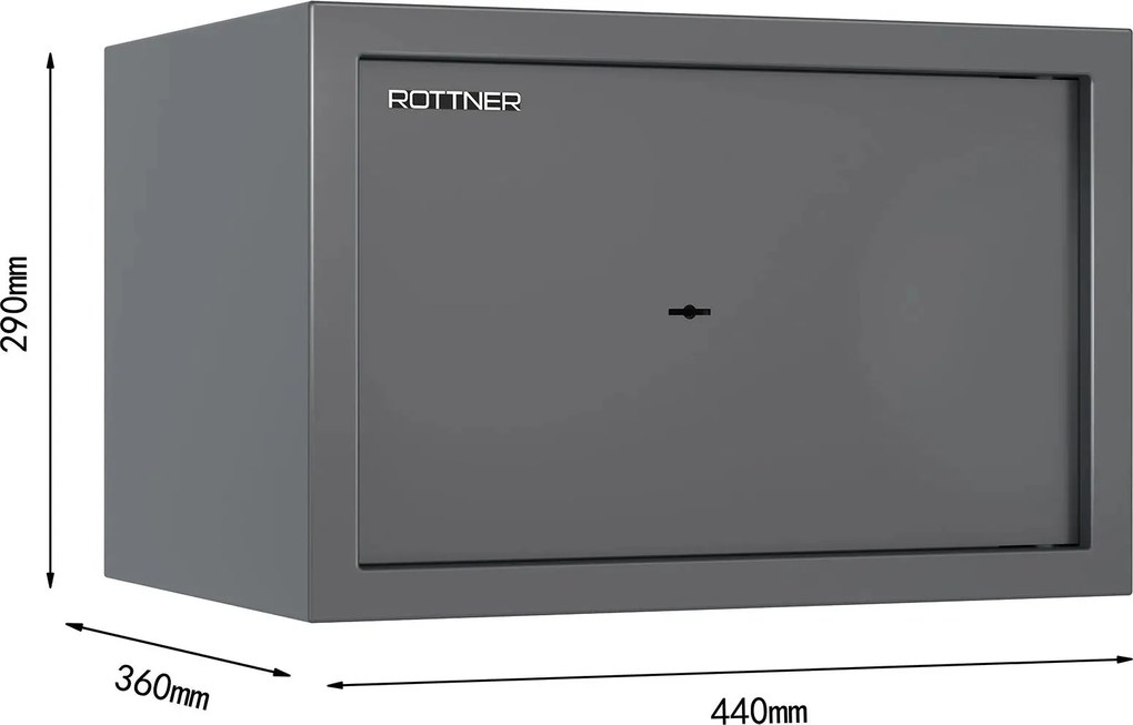 Sejf meblowy PRAKTIK 30, mechaniczny S1, 290 x 440 x 360 mm, 34,7 l