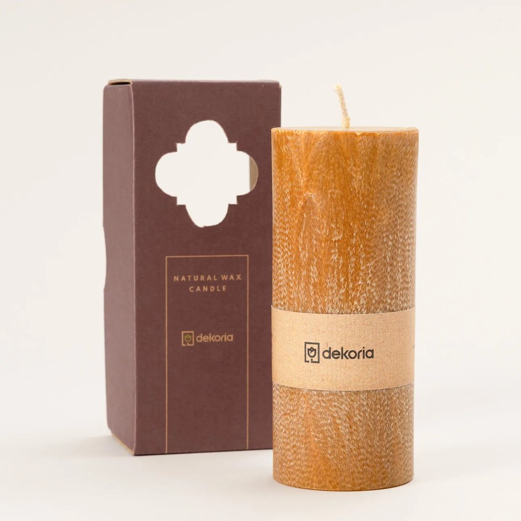 Świeca zapachowa palmowa walec Honey Brown