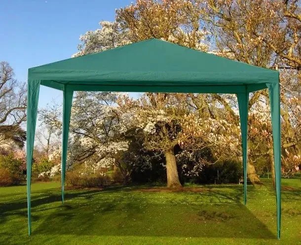 Pawilon ogrodowy handlowy 3x3 m - 4 ścianki, okna, zielony
