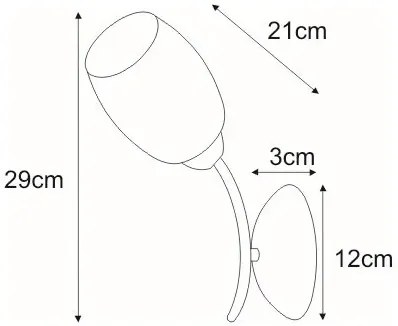 Kinkiet ścienny z mlecznym kloszem - 5X S979 L9-N99
