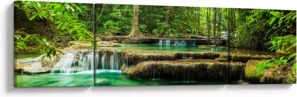 Obraz - Wodospad Erawan w Kanchanaburi, Tajlandia (170x50 cm)
