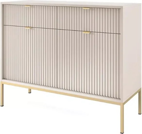 Cubero komoda 104 cm nowoczesna z szufladami i półkami