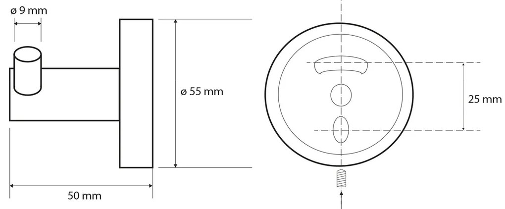 SAPHO XR202 X-Round E podwójny wieszak, srebrny