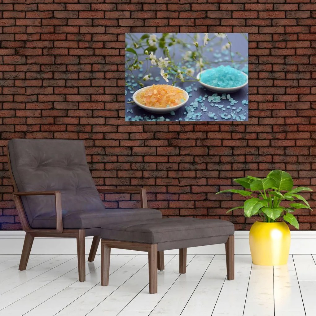 Obraz na szkle - kolorowa sól morska (70x50 cm)