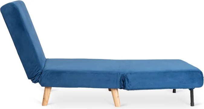 Fotel Rozkładany Leżanka Wypoczynkowy MARRY do Spania Granatowy