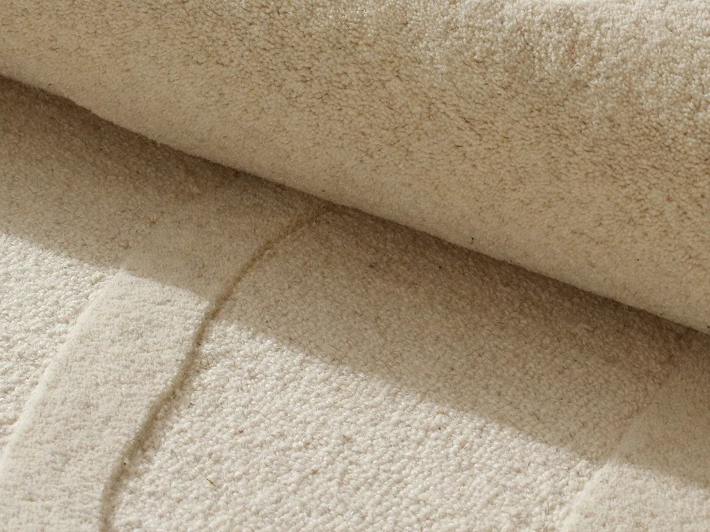 Dywan tuftowany 100% wełna - 160 x 230 cm - Beżowy - 2200g/m² - ALINOR