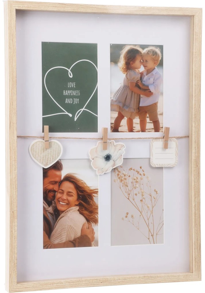 Ramka na zdjęcia z dekoracją, 31 x 2,7 x 43,5 cm