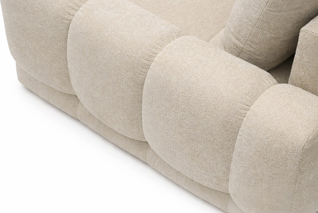 Narożnik Sorenio z funkcją spania lewostronny - beżowa plecionka Murano 833