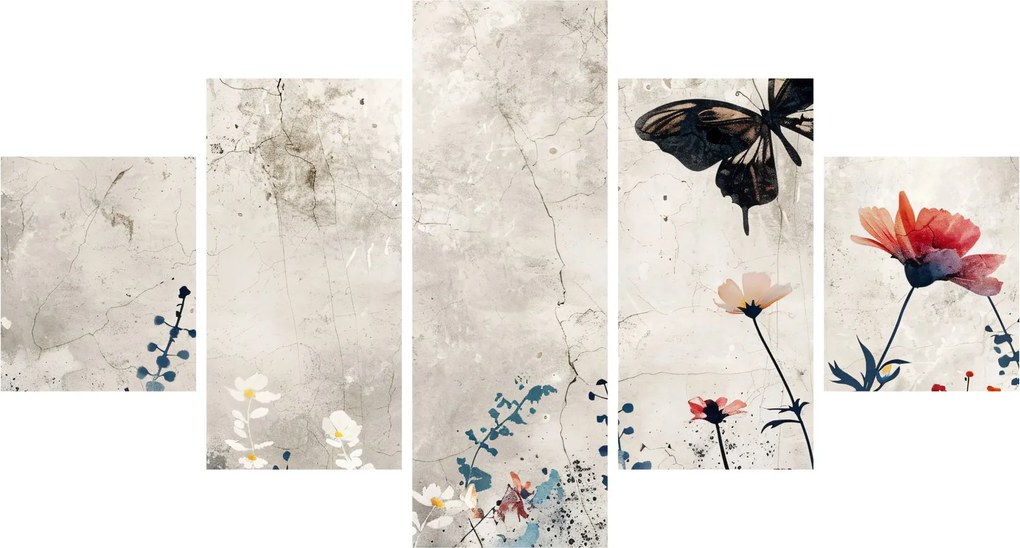 Obraz - Łąka w betonie (125x70 cm)