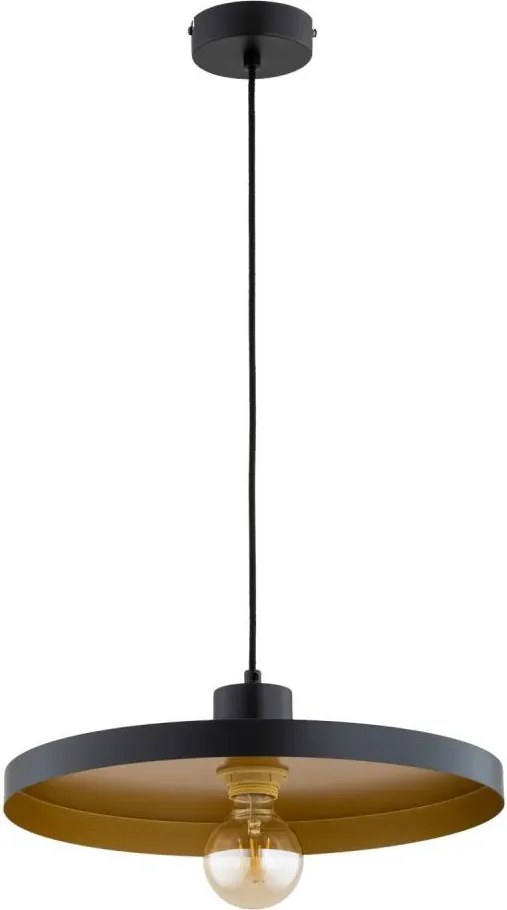Lampa wisząca na lince ETERI 1xE27/15W/230V czarna/złota