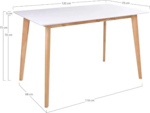 Stół z czarnym blatem 70x120 cm Vojens – Bonami Essentials