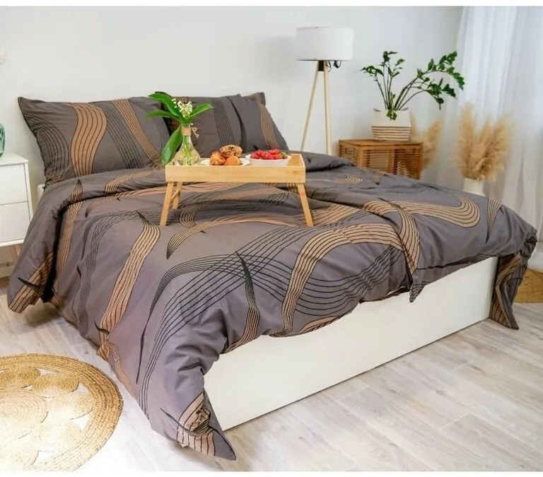Stanex Pościel satynowa Gold Ribbon, 140 x 220 cm, 70 x 90 cm, 140 x 220 cm, 70 x 90 cm