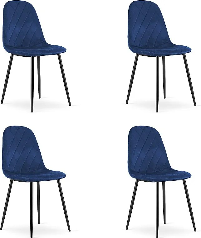 KRZESŁO Valora DAPI Granatowy aksamit Nowoczesny design x4