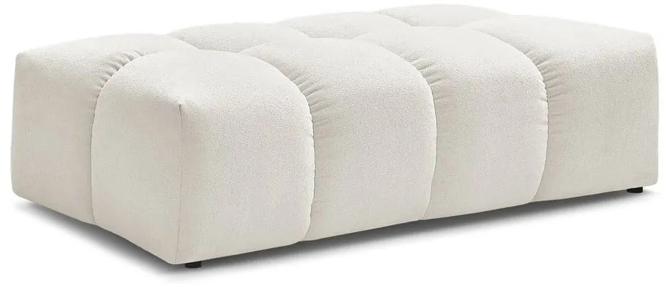 Biały podnóżek z materiału bouclé Everest – Bobochic Paris