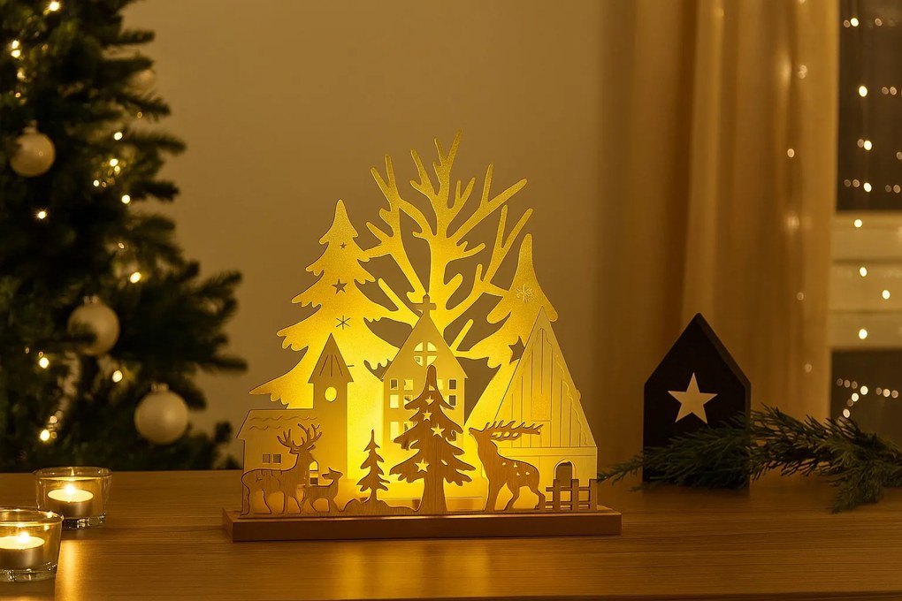 Świąteczna lampa stołowa LED,20 cm