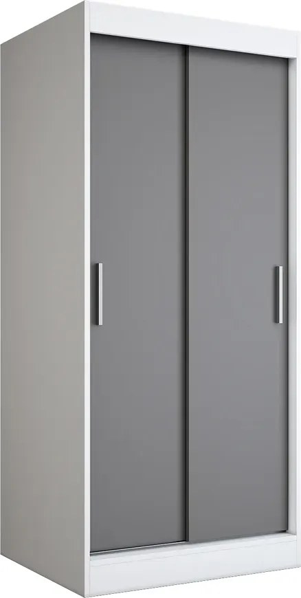 Szafa przesuwna biel + antracyt C2-C04