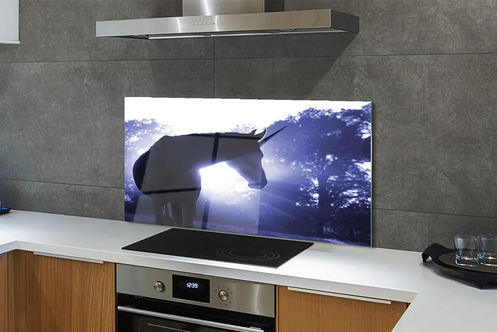 Panel Szklany Legenda o Jednorożcu w Lesie