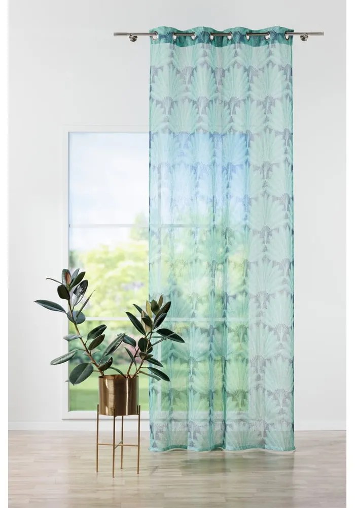 Zielona firanka 140x260 cm Mauritius – Mendola Fabrics
