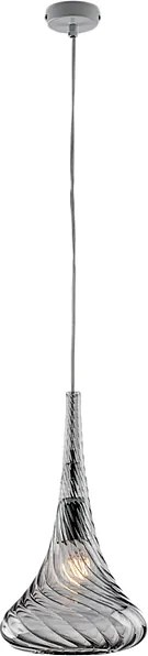 Lampa wisząca Nemesis Iron z szarym szkłem pyreksowym 1 światło 142 Ø20 BL280-S1-GR