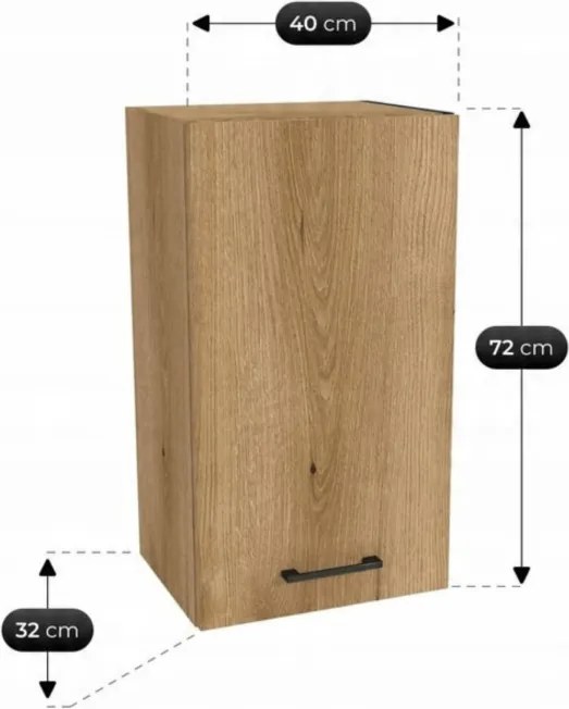 Zestaw Mebli Kuchennych MODERN 170 cm Dąb Evoke Loftowy