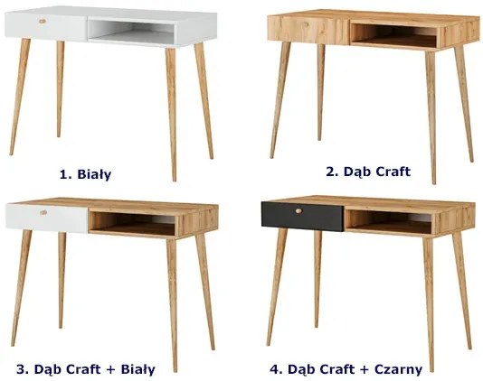 Minimalistyczne skandynawskie biurko 100 cm dąb craft F6-W72