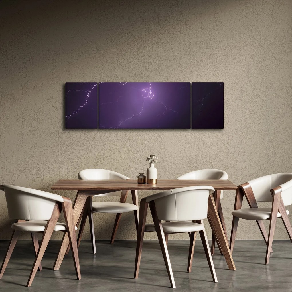 Obraz błyskawicy na niebie (170x50 cm)