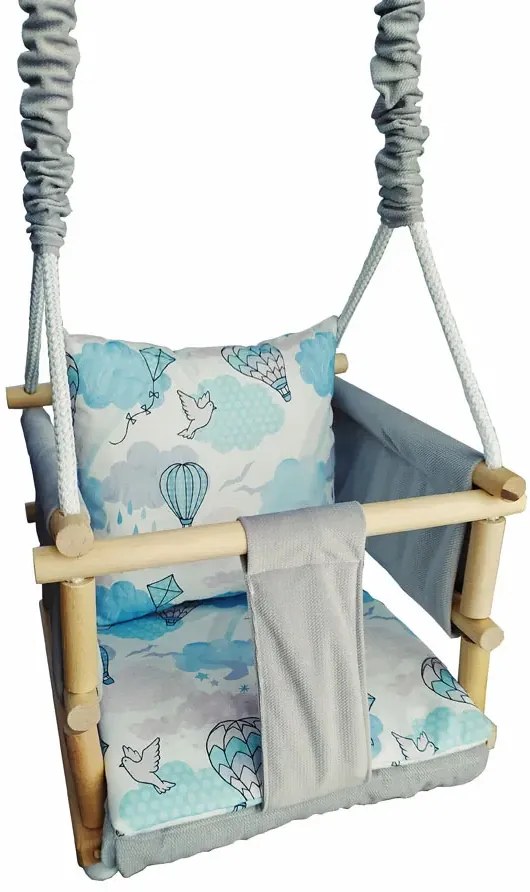 Drewniana huśtawka dla dzieci 6 wzorów R0-D98