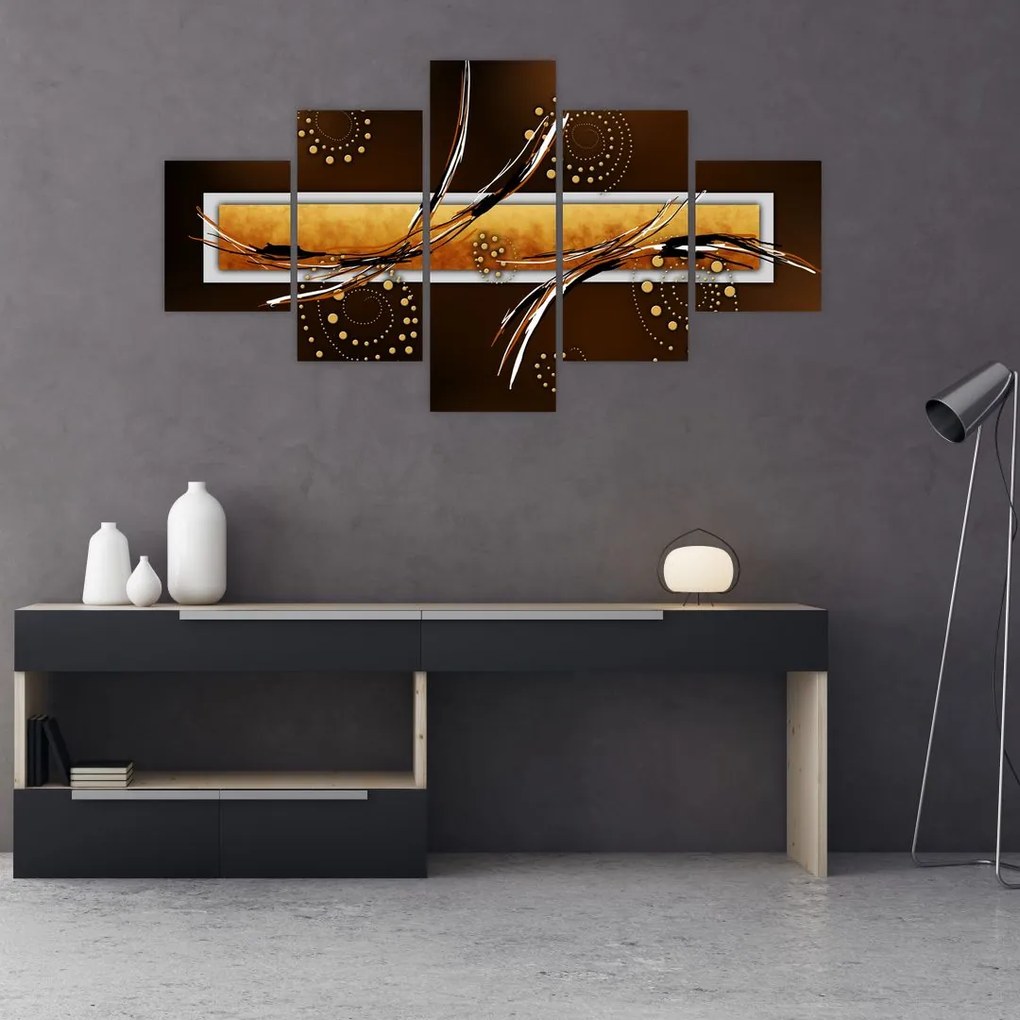 Obraz abstrakcji - Motyle (125x70 cm)