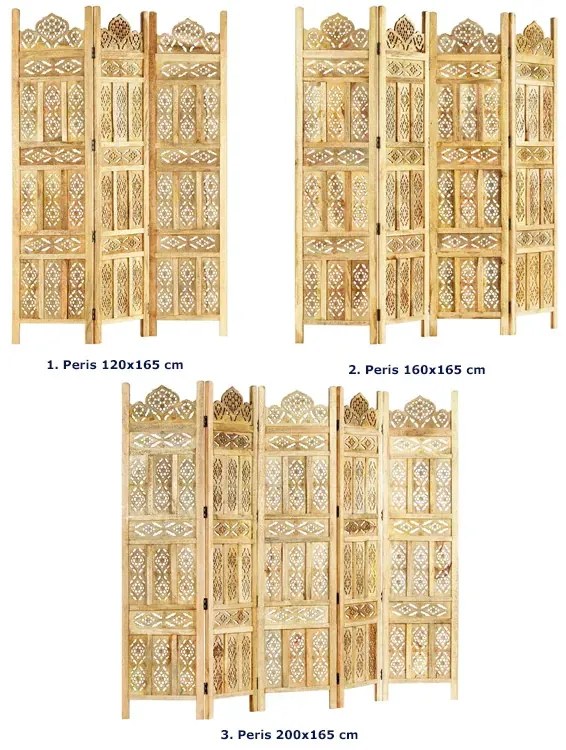 Orientalny parawan rzeźbiony - Relin 120 x 165 cm