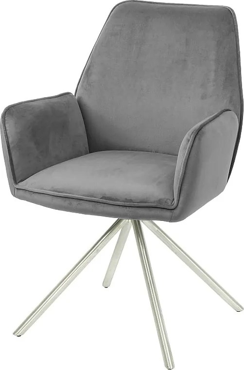 Krzesło do jadalni MCW-G67,  ciemnoszary, stal nierdzewna