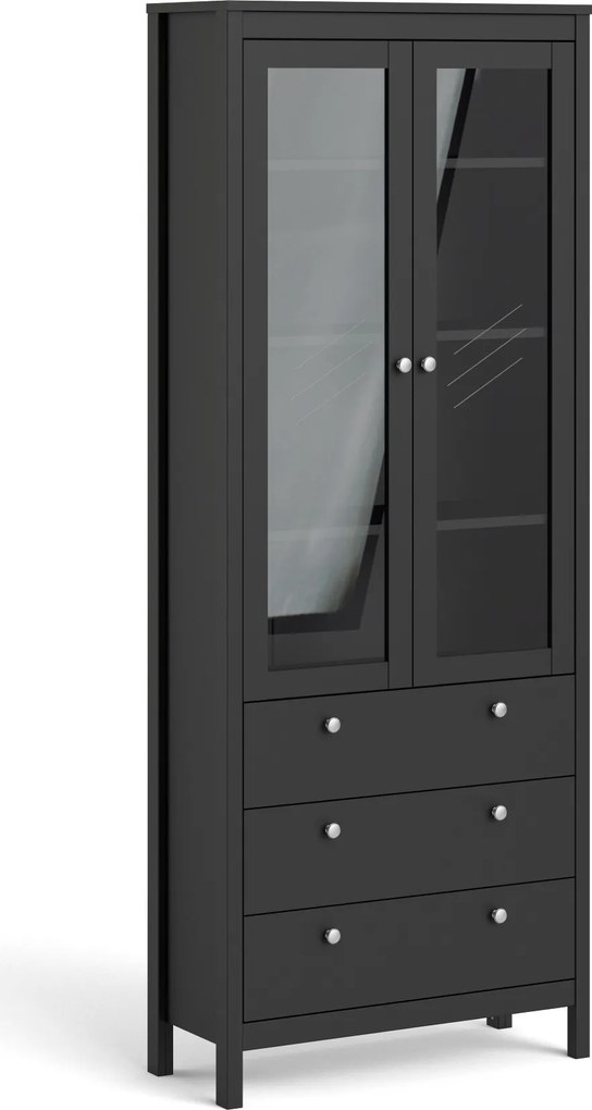 Dwudrzwiowa witryna w kolorze czarny mat Madrid