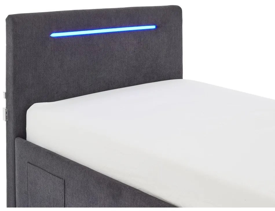 Ciemnoszare tapicerowane łóżko dziecięce bez stelaża 90x200 cm Circle – Meise Möbel