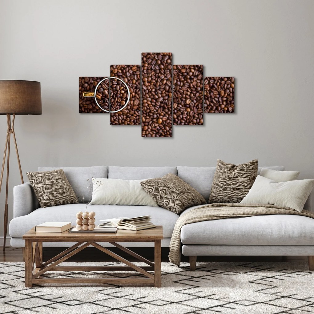 Obraz - ziarna kawy (125x70 cm)