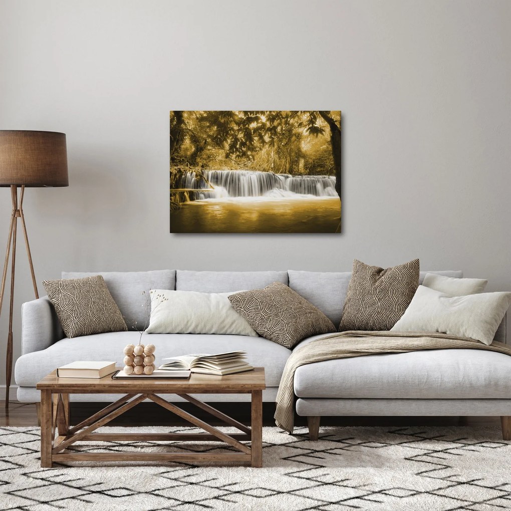Obraz - Wodospad, vintage (70x50 cm)