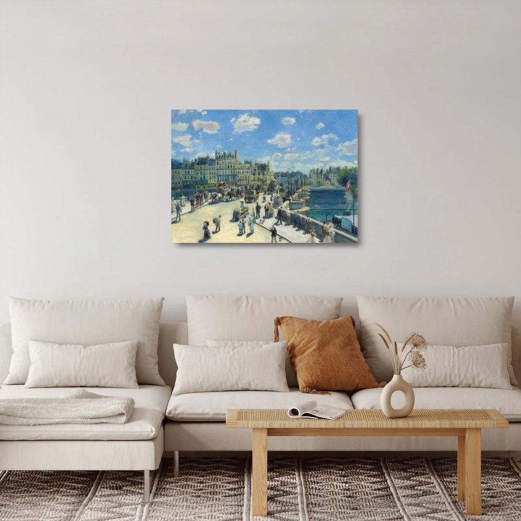 Obraz na szkle - Auguste Renoir, Pont Neuf, Paris, reprodukcje (70x50 cm)