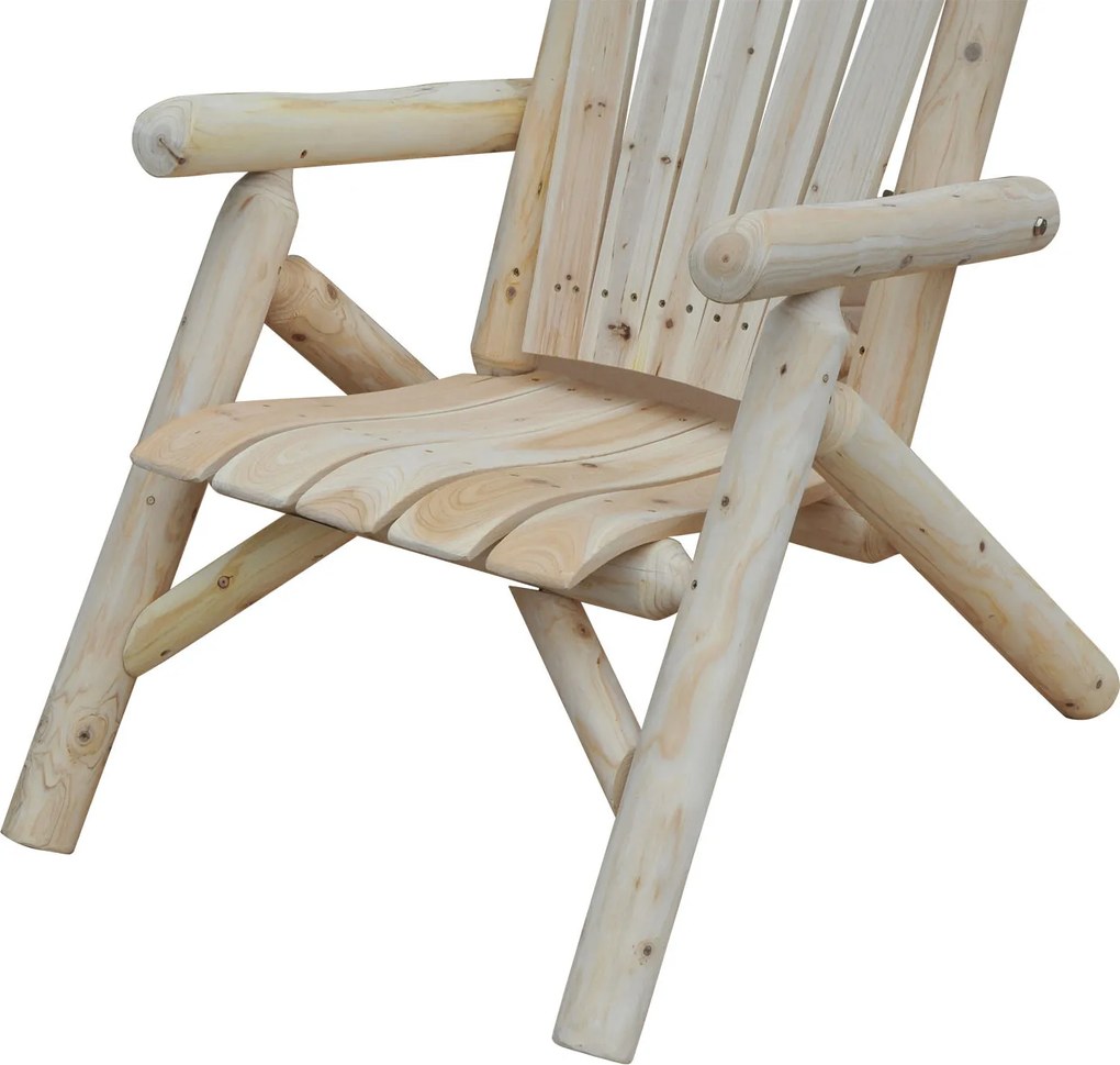 Outsunny Adirondack krzesło ogrodowe, krzesło drewniane, krzesło z podłokietnikiem, naturalne drewno jodłowe 83x68x101cm