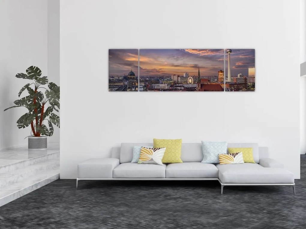 Obraz - Zachód słońca nad Berlinem (170x50 cm)