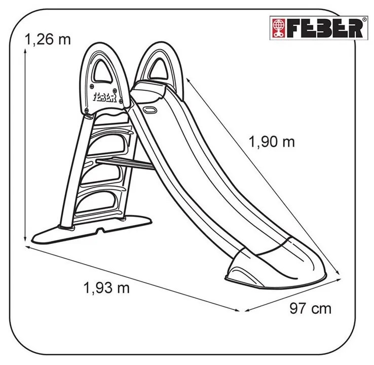 Feber zjeżdżalnia ogrodowa ze ślizgiem wodnym 190 cm