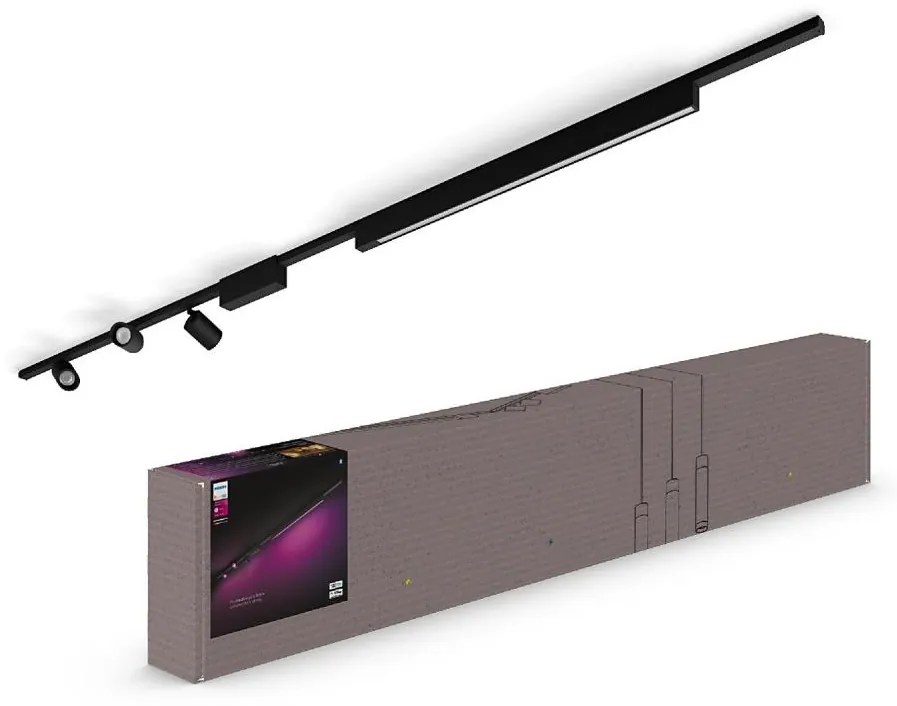 Philips-ZESTAW 4xLED RGB Ściemnialne oświetlenie do systemu szynowego Hue LED RGB/44,6W/230V