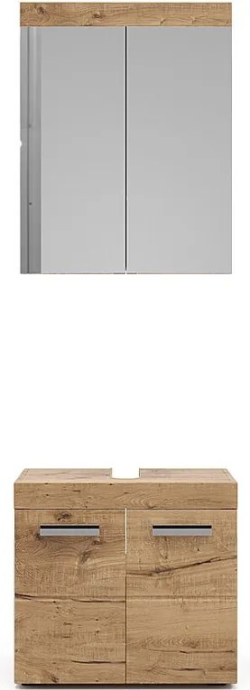 Zestaw mebli łazienkowych oak wotan 60x34x56 luna