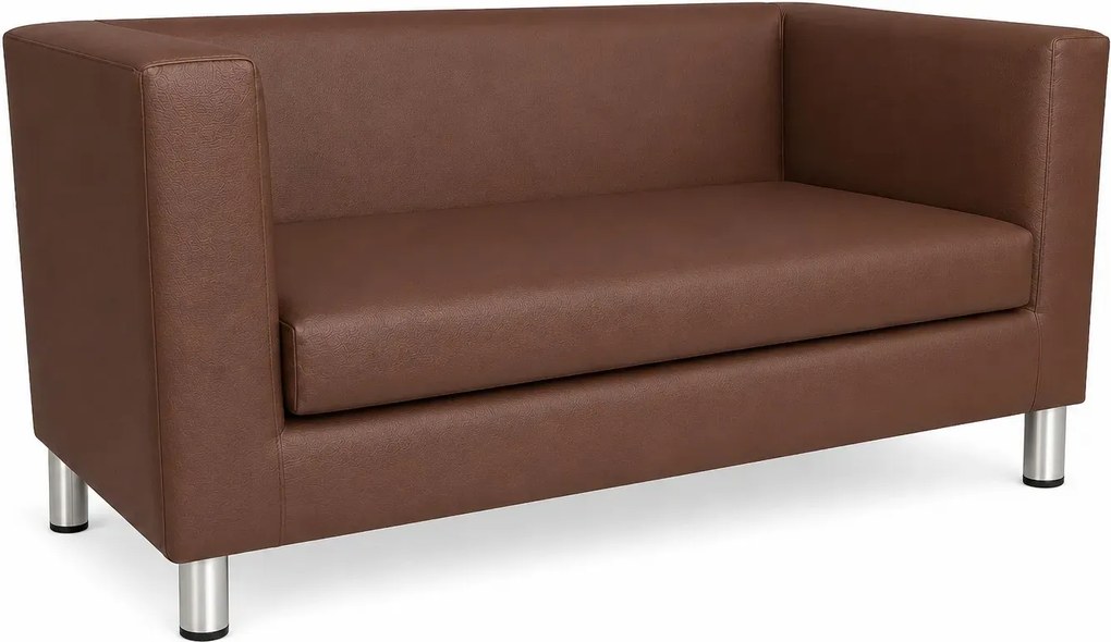 Sofa Monaco : Kolor nogi - Chrom, Kolor tkaniny - EKO-SKÓRA - 3D, Typ tkaniny - Eko-skóra , Wysokość nogi - 15 cm