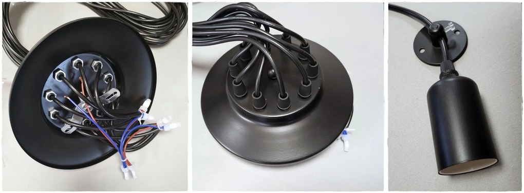 Lampa sufitowa pająk wisząca AT45-10SZ-Czarna