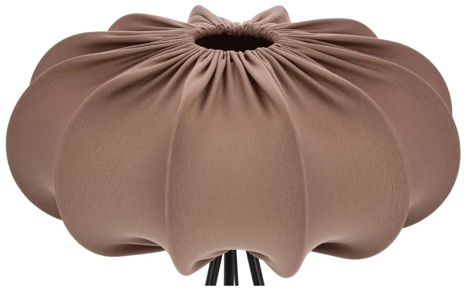 Brązowa lampa stojąca z tekstylnym kloszem (wysokość 147 cm) Cafee – Candellux Lighting