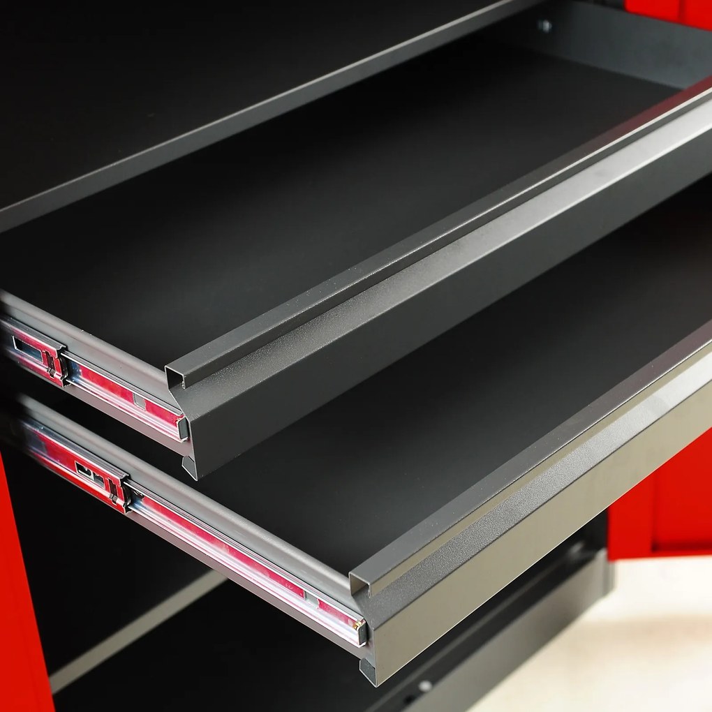 Szafa narzędziowa z 2 szufladami Szymon 92x50x185 cm antracyt/czerwony