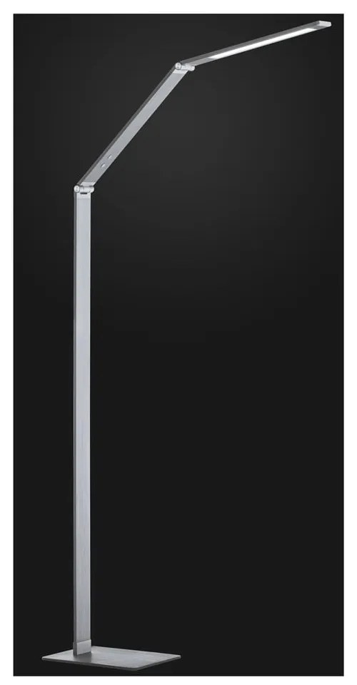 Lampa stojąca LED ze ściemniaczem w kolorze srebra (wysokość 133 cm) Geri – Fischer & Honsel