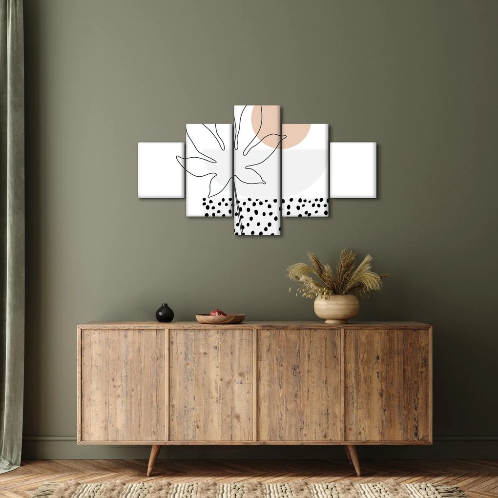 Obraz - Line art flowers N⁰3 (125x70 cm)