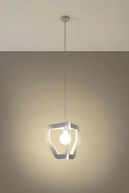 Biała minimalistyczna lampa wisząca D6-C20